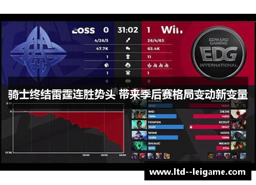 骑士终结雷霆连胜势头 带来季后赛格局变动新变量